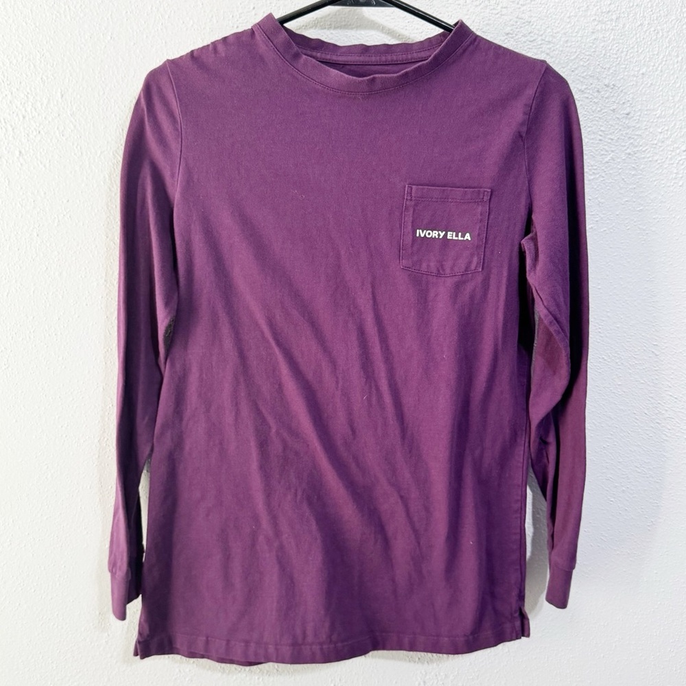 Ivory Ella purple long sleeve tee xs